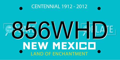 856WHD New Mexico License Plate