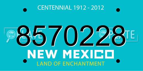 8570228 New Mexico License Plate