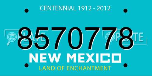 8570778 New Mexico License Plate