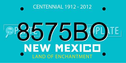 8575BO New Mexico License Plate