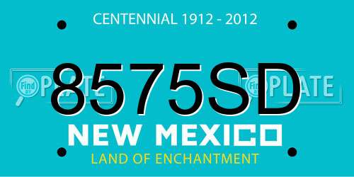 8575SD New Mexico License Plate
