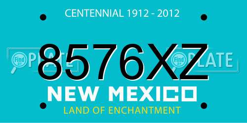 8576XZ New Mexico License Plate