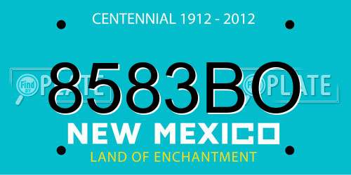 8583BO New Mexico License Plate