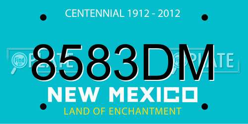 8583DM New Mexico License Plate