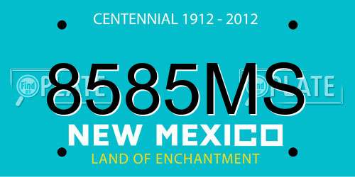 8585MS New Mexico License Plate