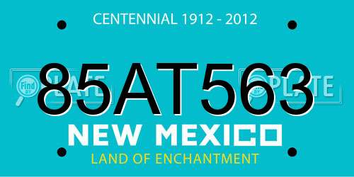85AT563 New Mexico License Plate