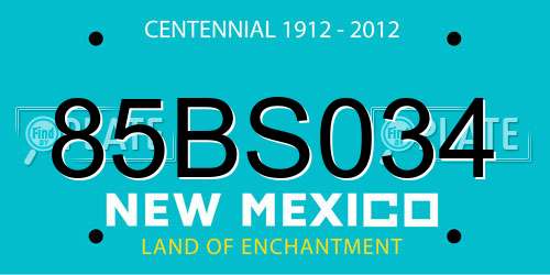 85BS034 New Mexico License Plate