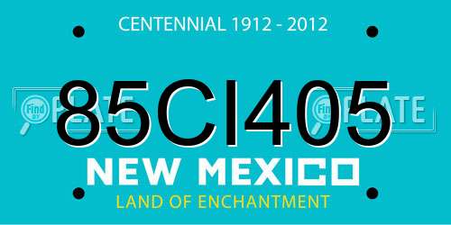 85CI405 New Mexico License Plate