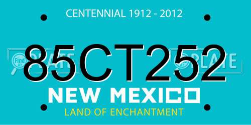 85CT252 New Mexico License Plate
