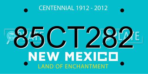 85CT282 New Mexico License Plate