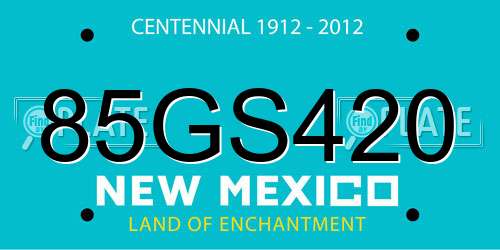 85GS420 New Mexico License Plate