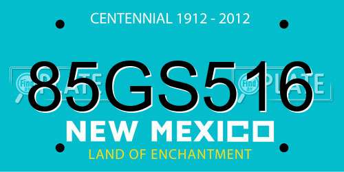 85GS516 New Mexico License Plate