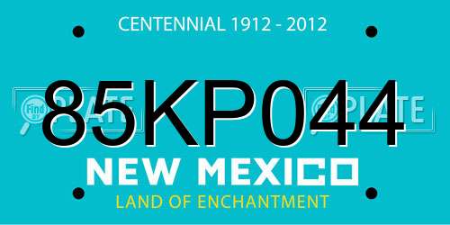 85KP044 New Mexico License Plate