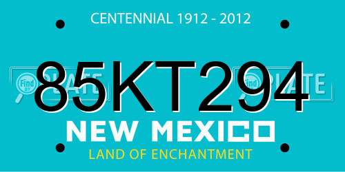 85KT294 New Mexico License Plate