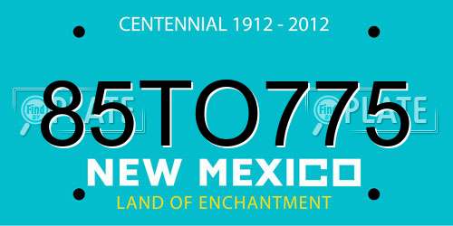 85TO775 New Mexico License Plate