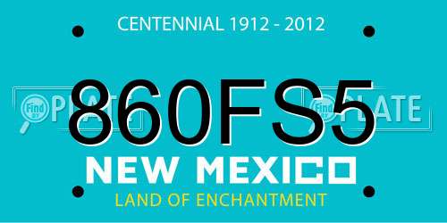 860FS5 New Mexico License Plate