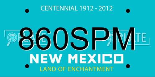 860SPM New Mexico License Plate
