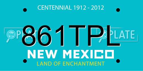 861TPL New Mexico License Plate