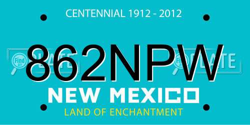 862NPW New Mexico License Plate