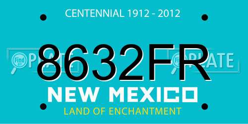 8632FR New Mexico License Plate
