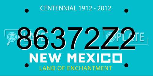 86372Z2 New Mexico License Plate