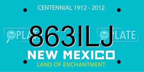 863ILJ New Mexico License Plate