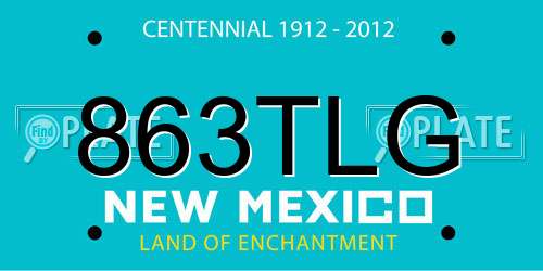 863TLG New Mexico License Plate