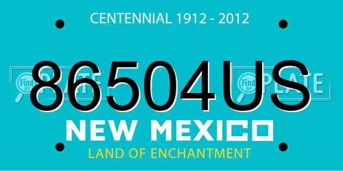 86504US New Mexico License Plate