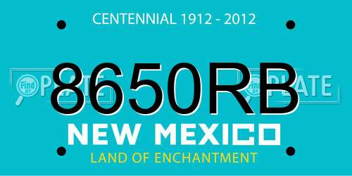 8650RB New Mexico License Plate