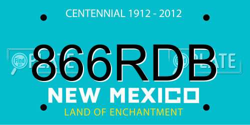 866RDB New Mexico License Plate