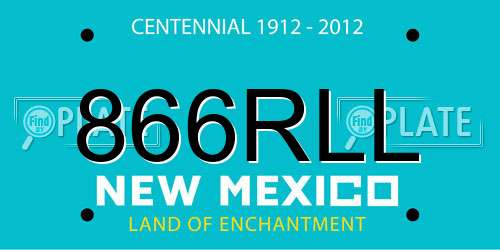 866RLL New Mexico License Plate