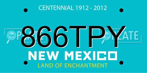 866TPY New Mexico License Plate