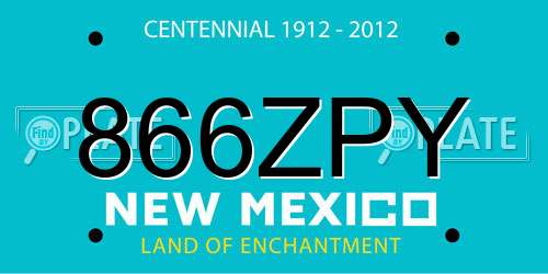 866ZPY New Mexico License Plate
