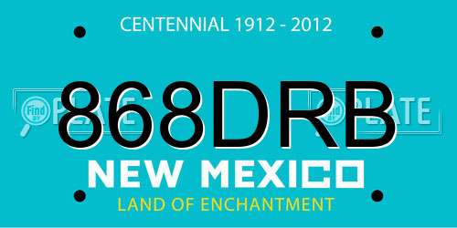 868DRB New Mexico License Plate
