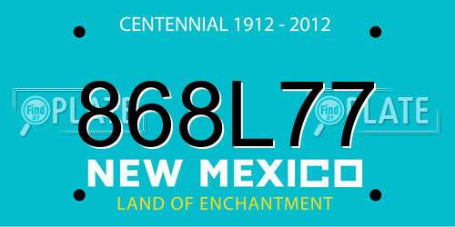 868L77 New Mexico License Plate