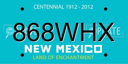 868WHX New Mexico License Plate