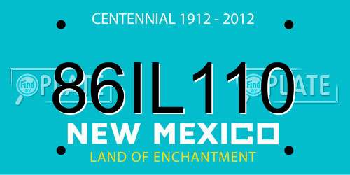 86IL110 New Mexico License Plate