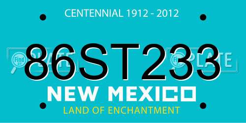 86ST233 New Mexico License Plate