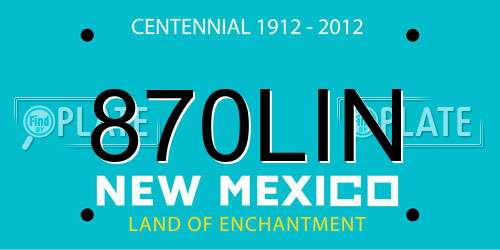 870LIN New Mexico License Plate