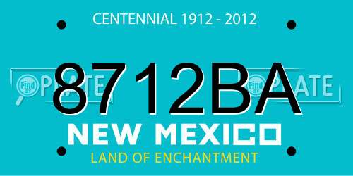 8712BA New Mexico License Plate