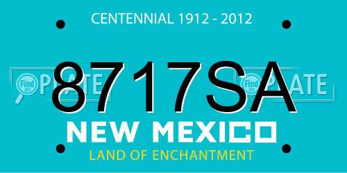 8717SA New Mexico License Plate