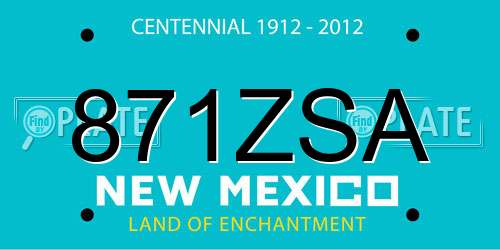 871ZSA New Mexico License Plate