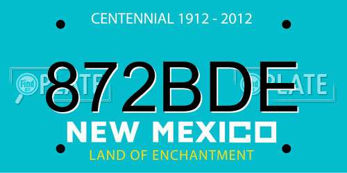 872BDE New Mexico License Plate