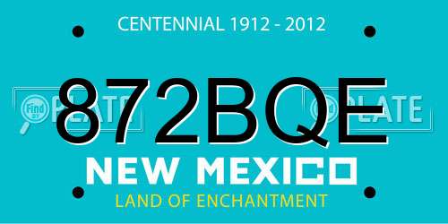 872BQE New Mexico License Plate