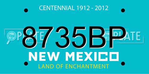 8735BP New Mexico License Plate