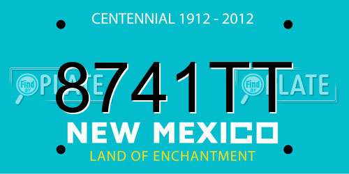 8741TT New Mexico License Plate