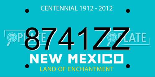 8741ZZ New Mexico License Plate