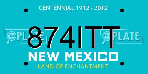 874ITT New Mexico License Plate