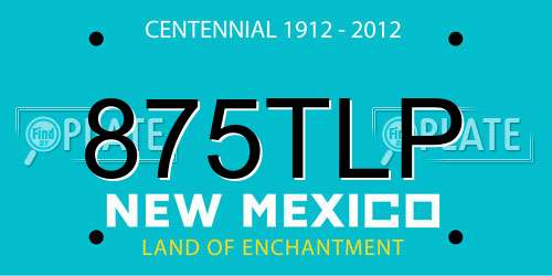 875TLP New Mexico License Plate
