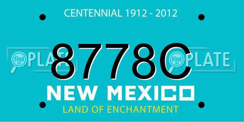 8778C New Mexico License Plate